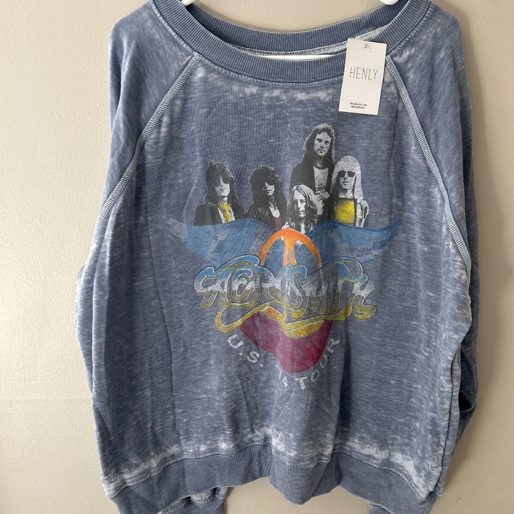 Aerosmith oversized crewneck sweatshirt